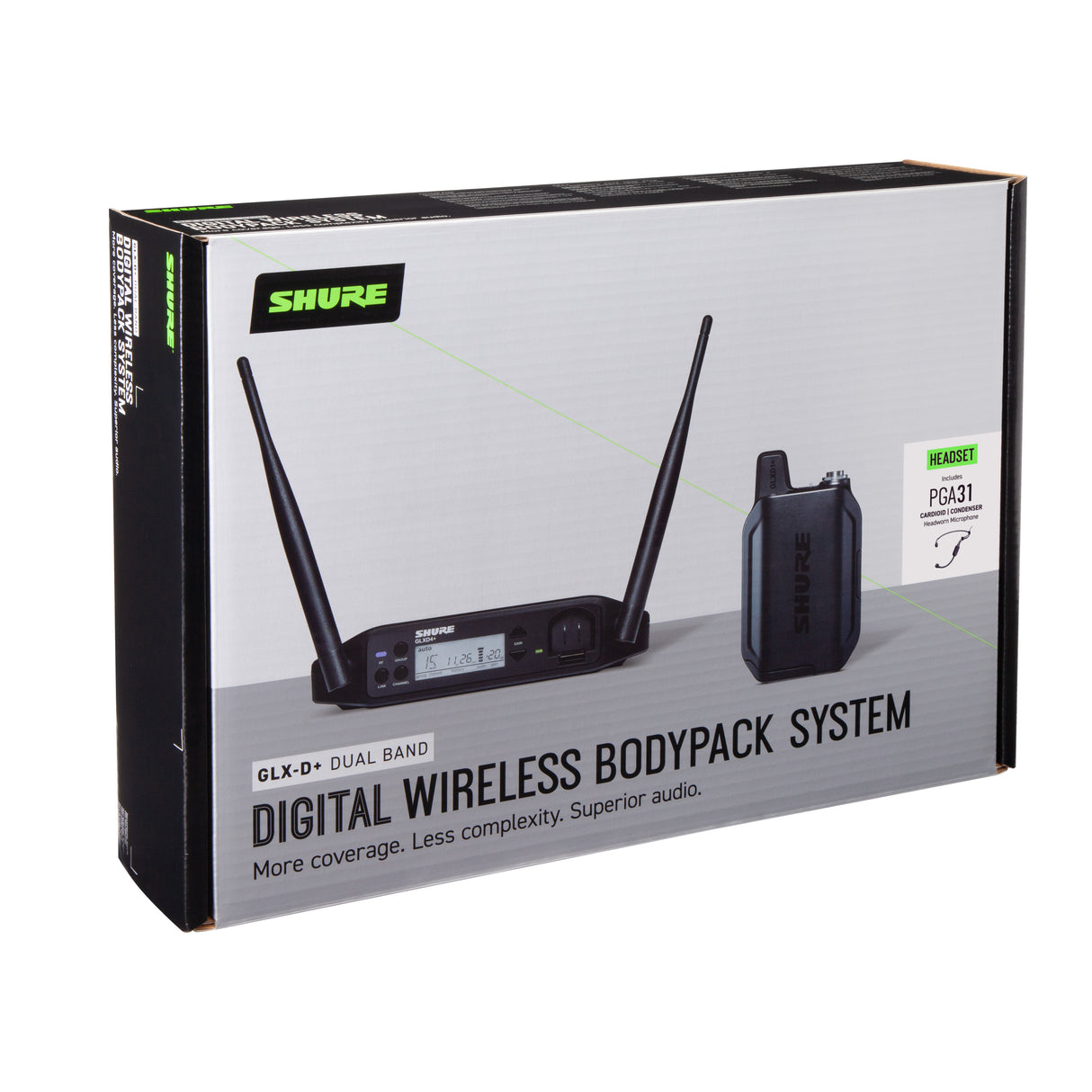 Shure Langattomat kuulokkeet GLXD14+ PGA31 (2,4 + 5,8 GHz)