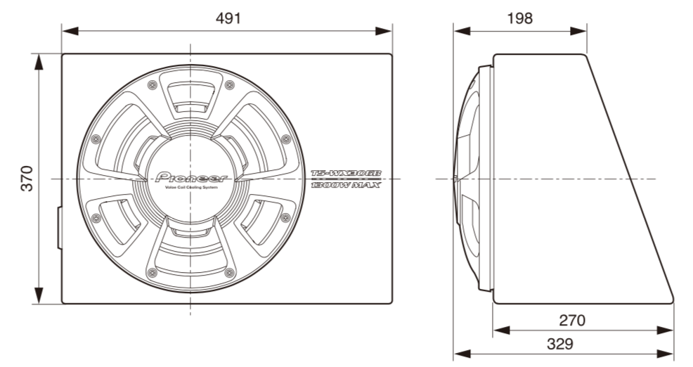 Pioneer TS-WX306B 12" subwoofer