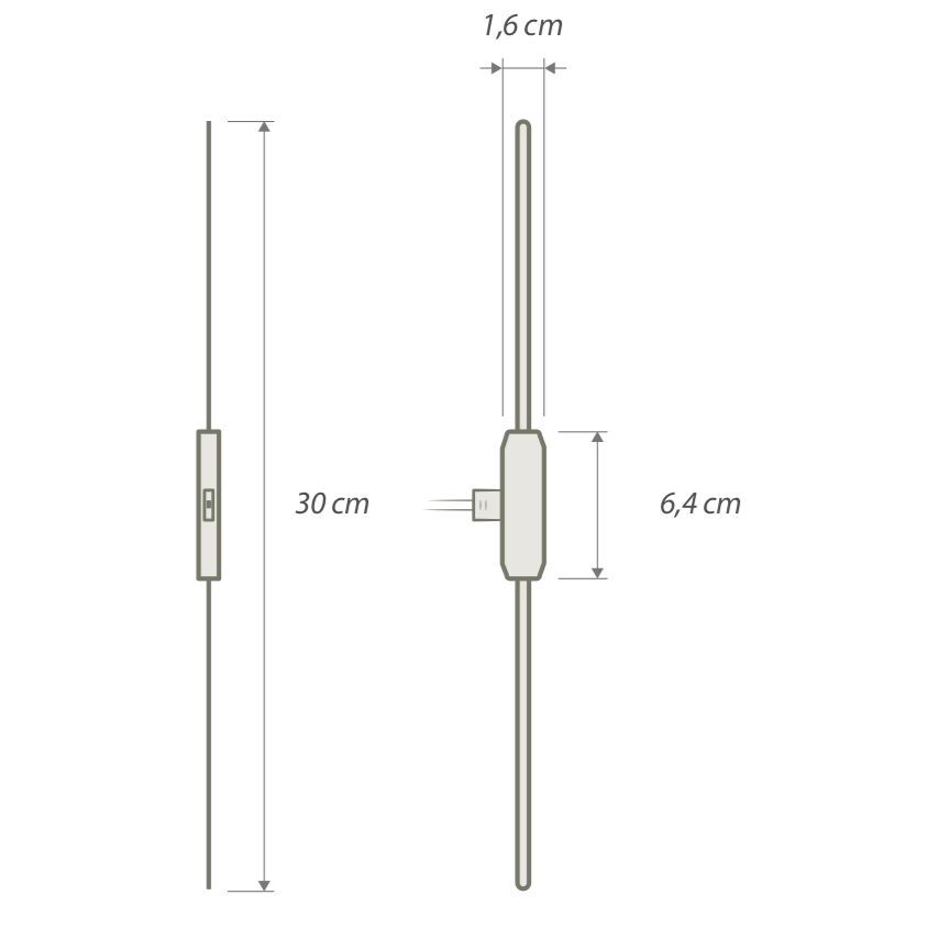 FM/AM Rude-antenni vahvistimella varustettuna