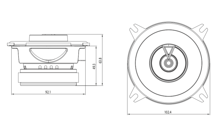 JBL CLUB 422F autokaiutinsarja (10cm, 4")