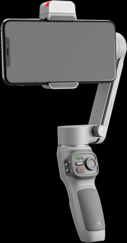 Zhiyun Smooth Q3 Combo Mobile Stabilizer valolla varustettuna