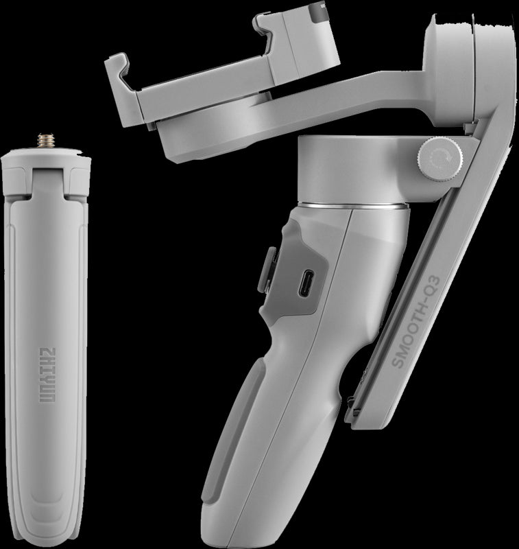 Zhiyun Smooth Q3 Combo Mobile Stabilizer valolla varustettuna