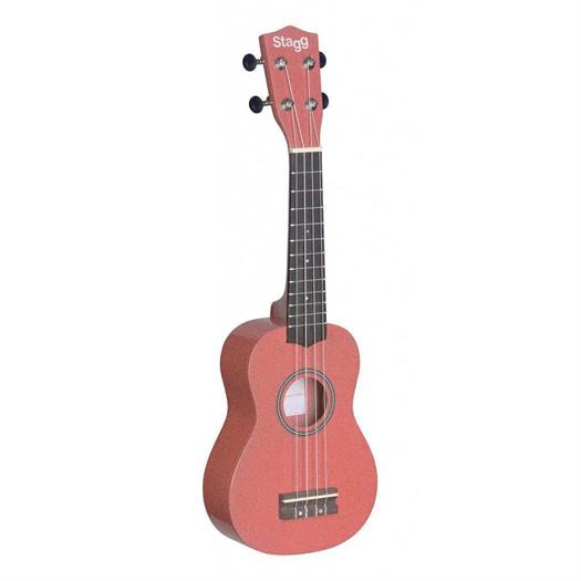 Stagg US-LIPS sopraaniukulele gigbag-laukulla (Punainen)