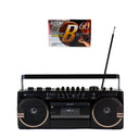 Studio 57 - Kasettisoitin m. FM & Bluetooth, Musta + Kasettinauha