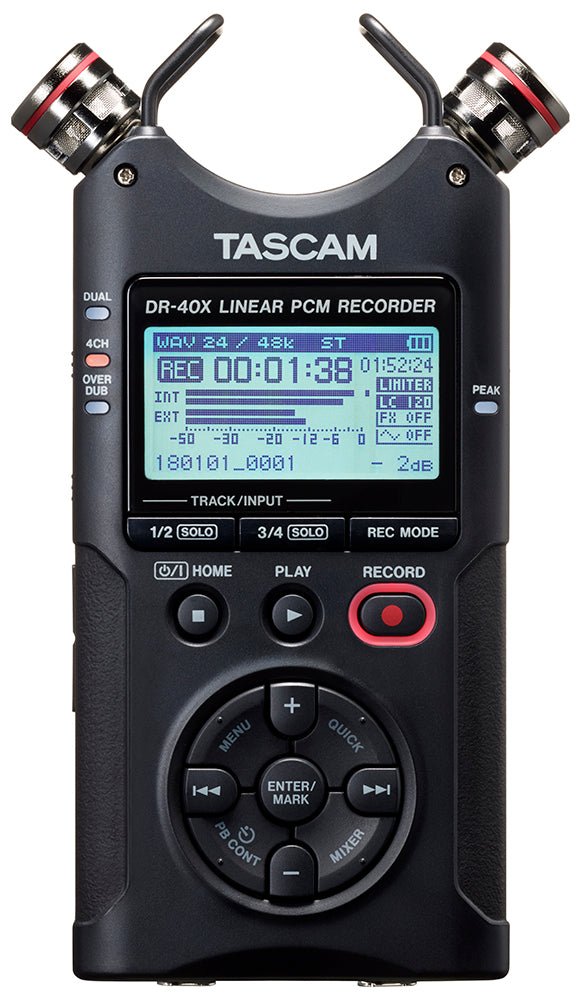 Tascam DR-40X kädessä pidettävä tallennin, sanelin