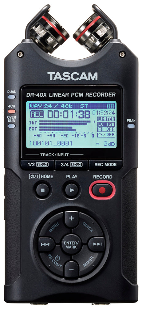 Tascam DR-40X kädessä pidettävä tallennin, sanelin