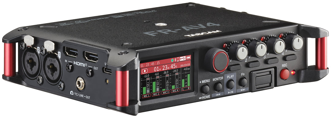 Tascam 4-kanavainen audio-tallennin HDMI-aikakoodilla