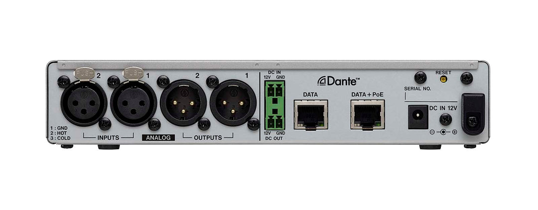 Tascam MM-2D Analog Dante -muunnin 2 tuloa / 2 lähtöä, XLR