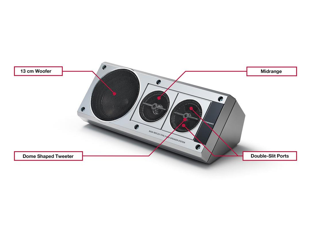 Pioneer TS-X40SXT Retro 3-tie hattuhyllykaiuttimet – 100 W maks., 13 cm