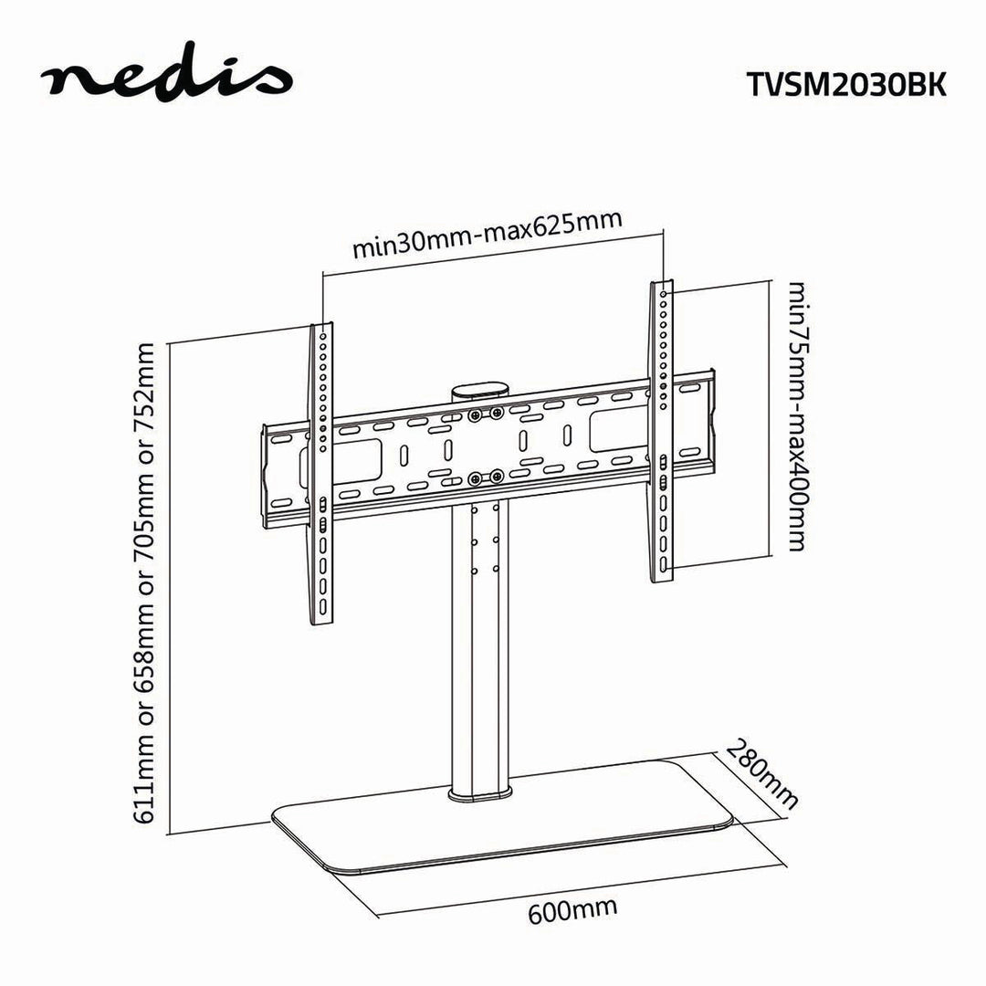 TV Teline Fast neljällä korkeussäädöllä (32-65", 45kg)