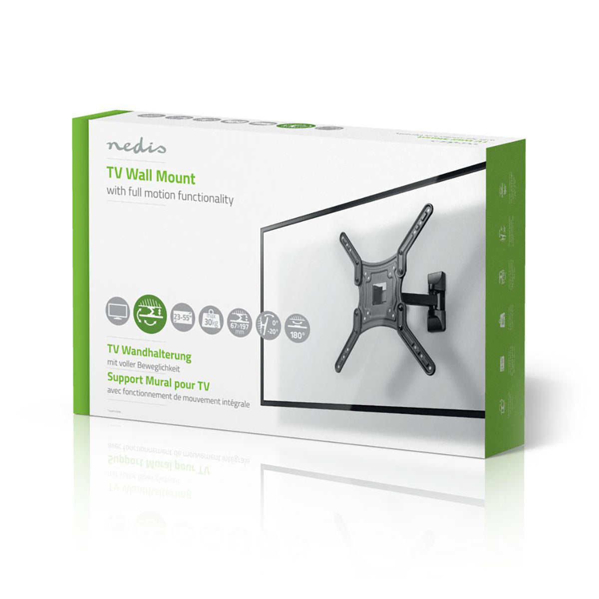 TV Seinäteline Full Motion 23-55" - 30 kg - 2 kääntökohtaa