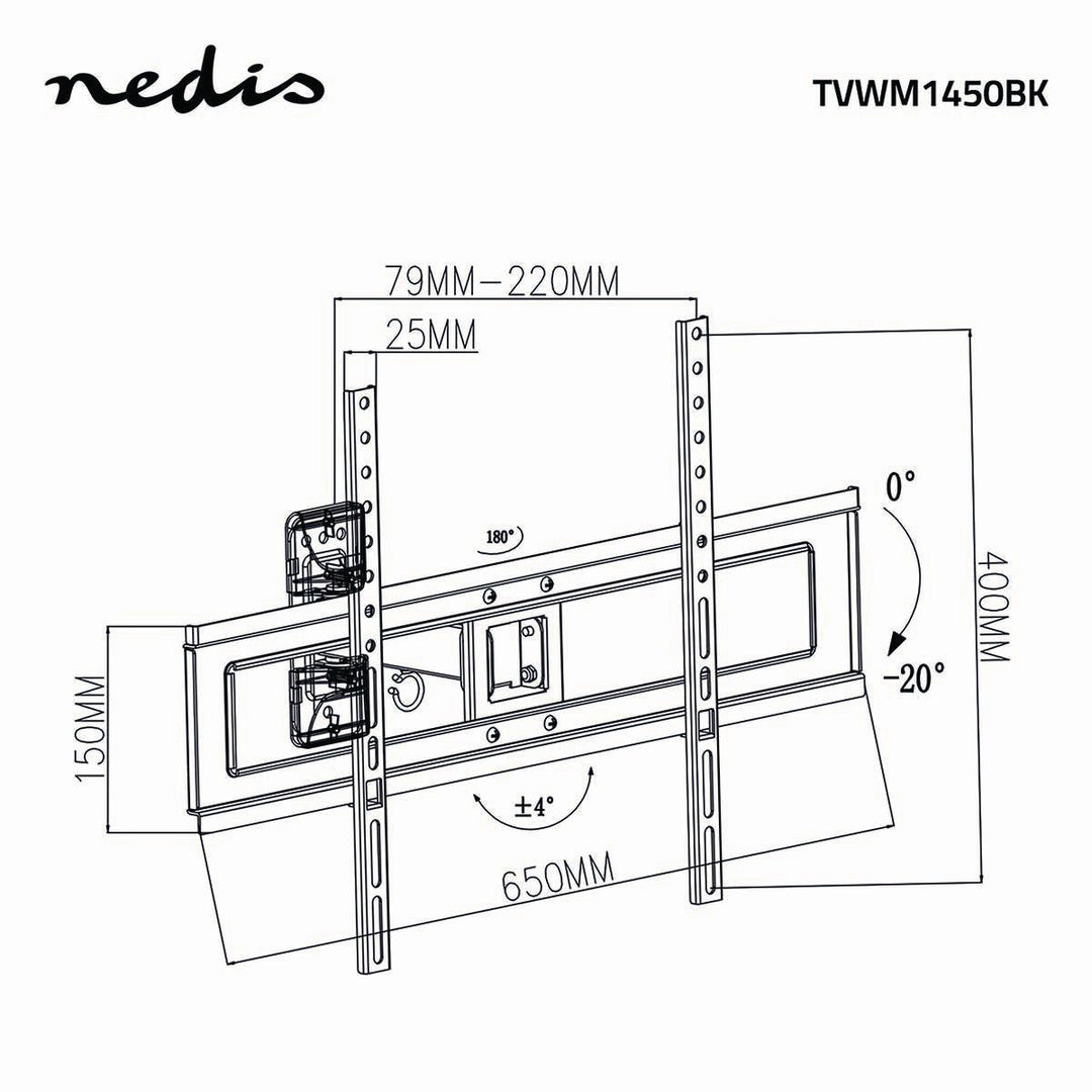 TV Kiinnike Täysin Liikkuva (37-70", 35kg)