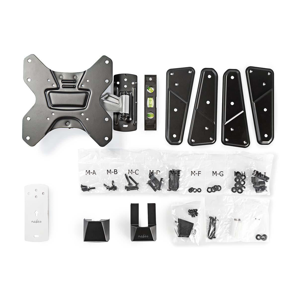 Tv Seinäkiinnike Täysin siirrettävä 26-42 " 30 kg Hopea/musta