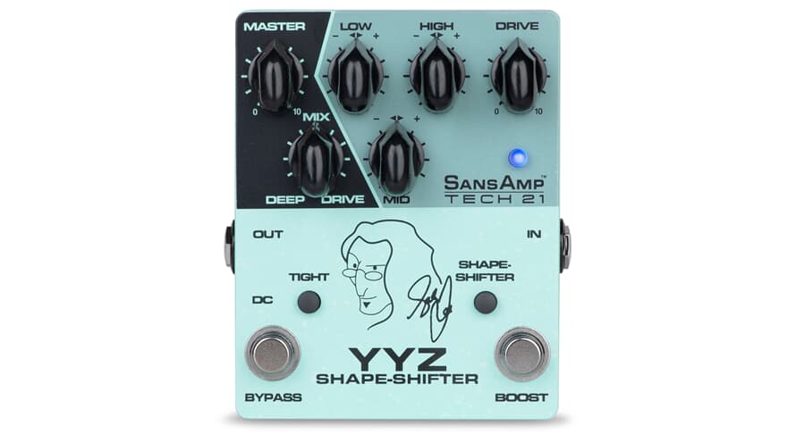 Tech 21 SansAmp YYZ Shape Shifter -pedaali, Geddy Lee