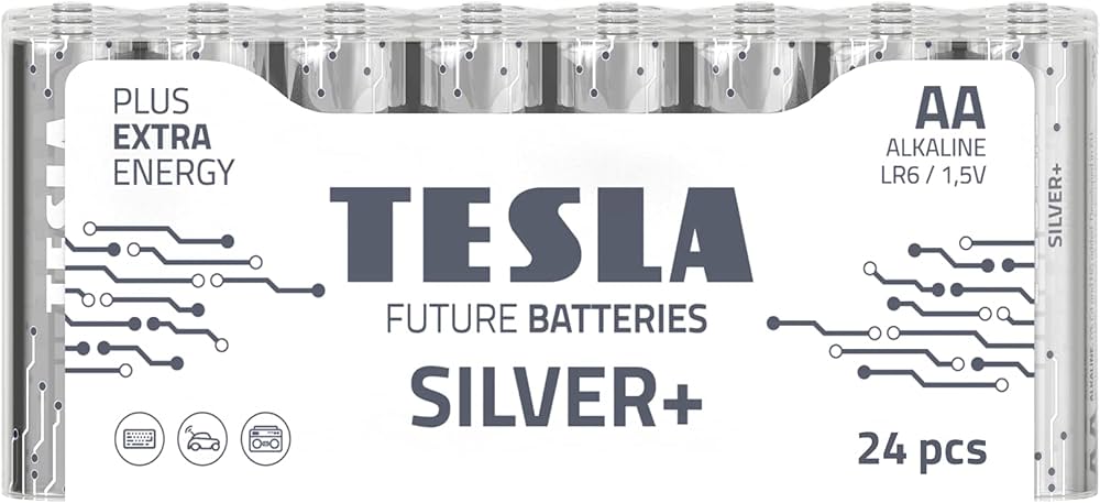 Tesla Silver+ AA Alkaline Paristot (24 kpl)