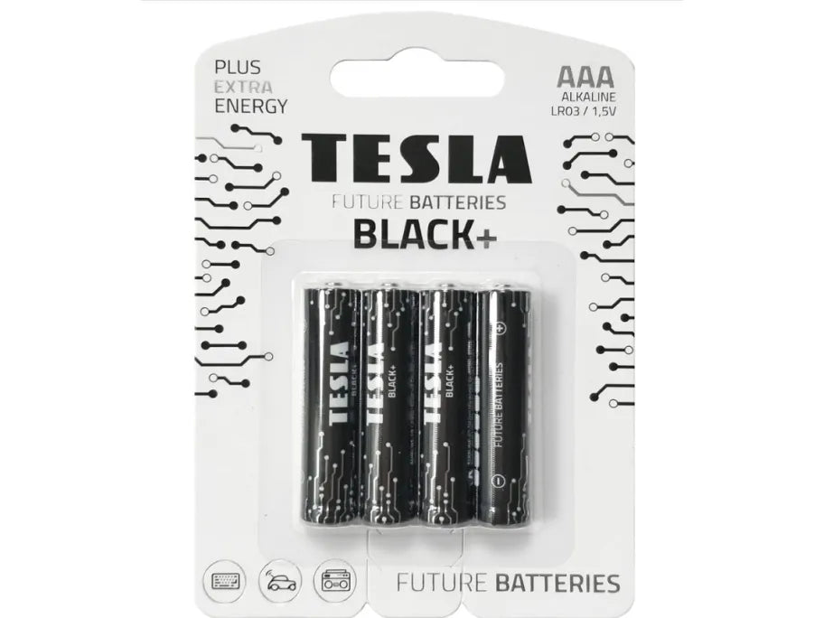 Tesla Black+ AAA Paristot (4 kpl)