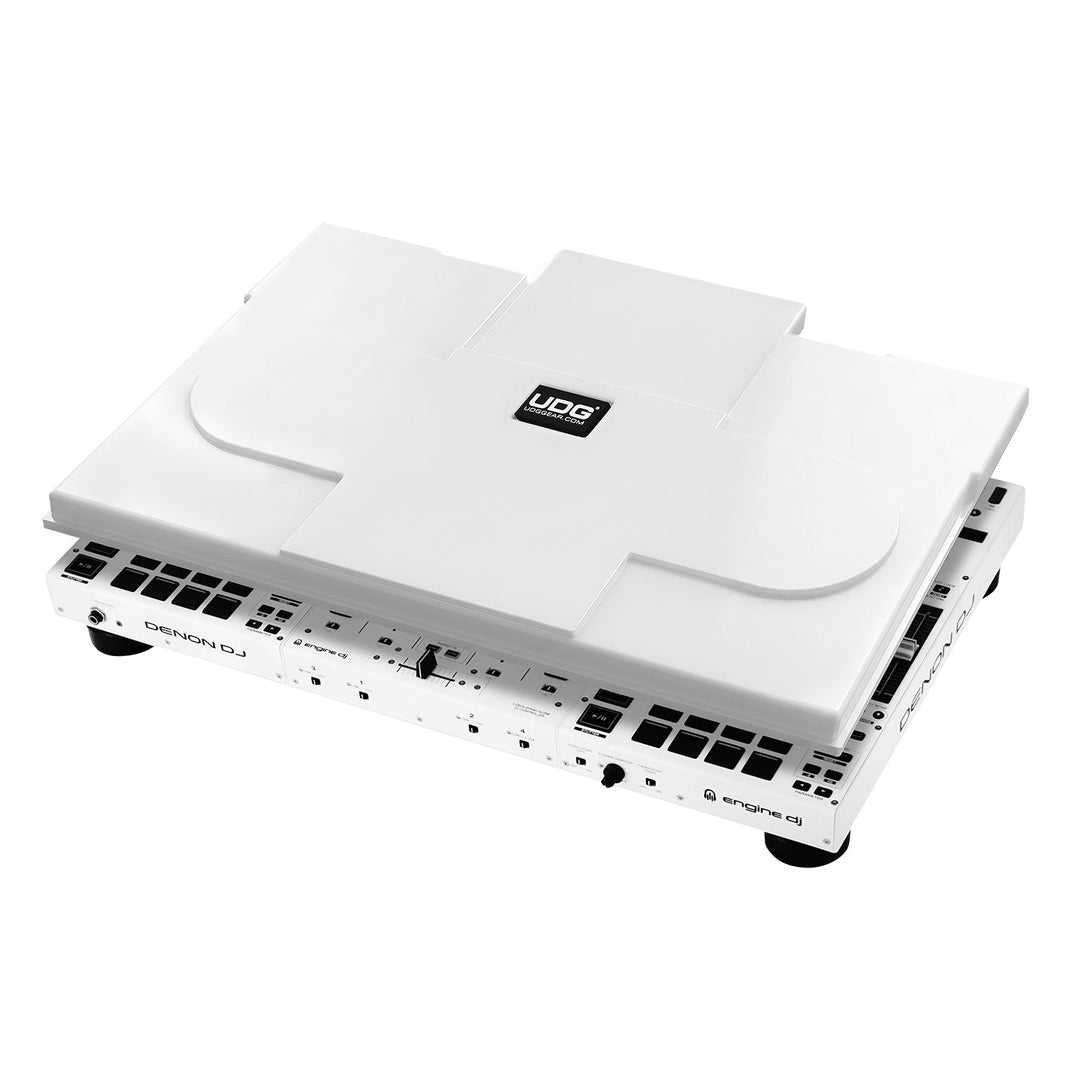 UDG Ultimate Denon DJ Prime 4+ laitteiston cover valkoinen