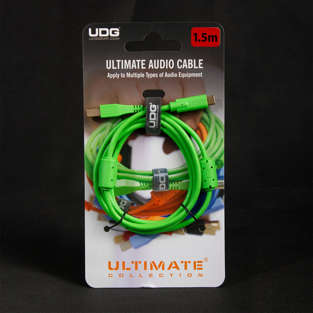 UDG Ultimate Audio-kaapeli USB 2.0 C-B vihreä suora 1,5 m