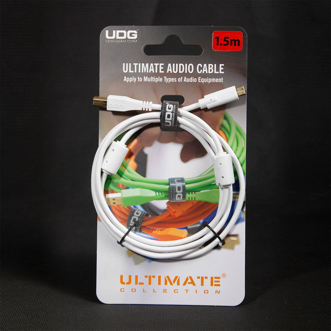 UDG Ultimate Audio-kaapeli USB 2.0 C-B valkoinen suora 1,5 m