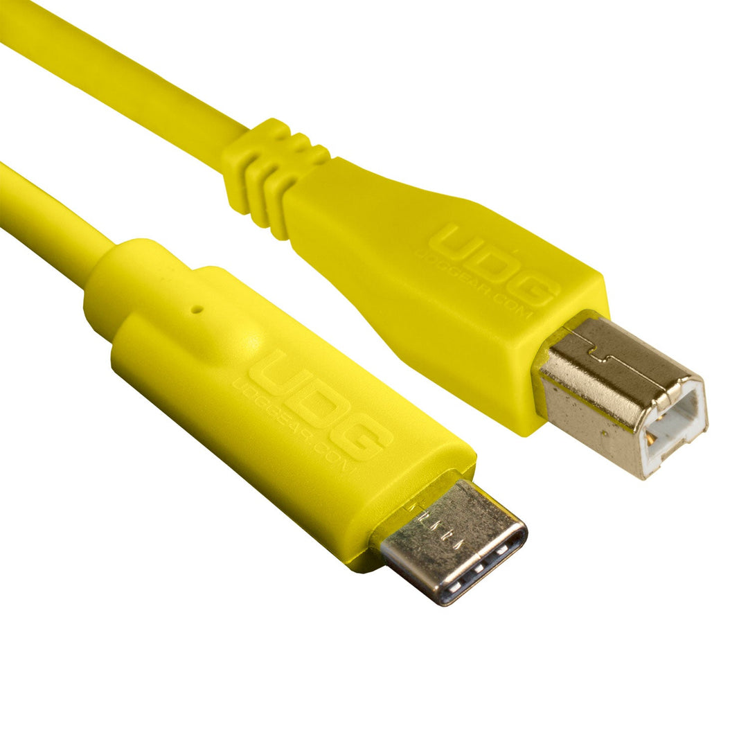 UDG Ultimate Audio-kaapeli USB 2.0 C-B keltainen suora 1,5 m