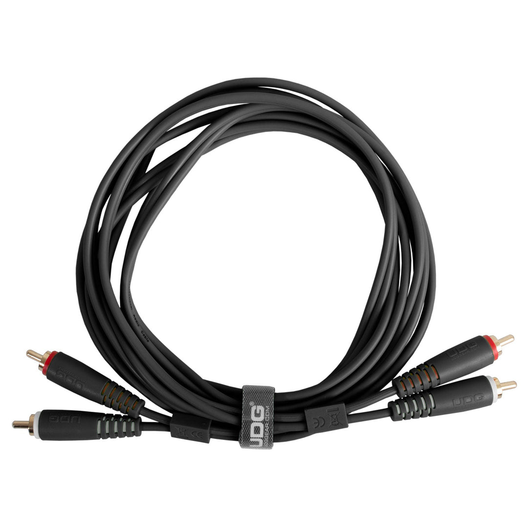 UDG Ultimate Audio-kaapeli Set RCA - RCA musta suora 1,5 m