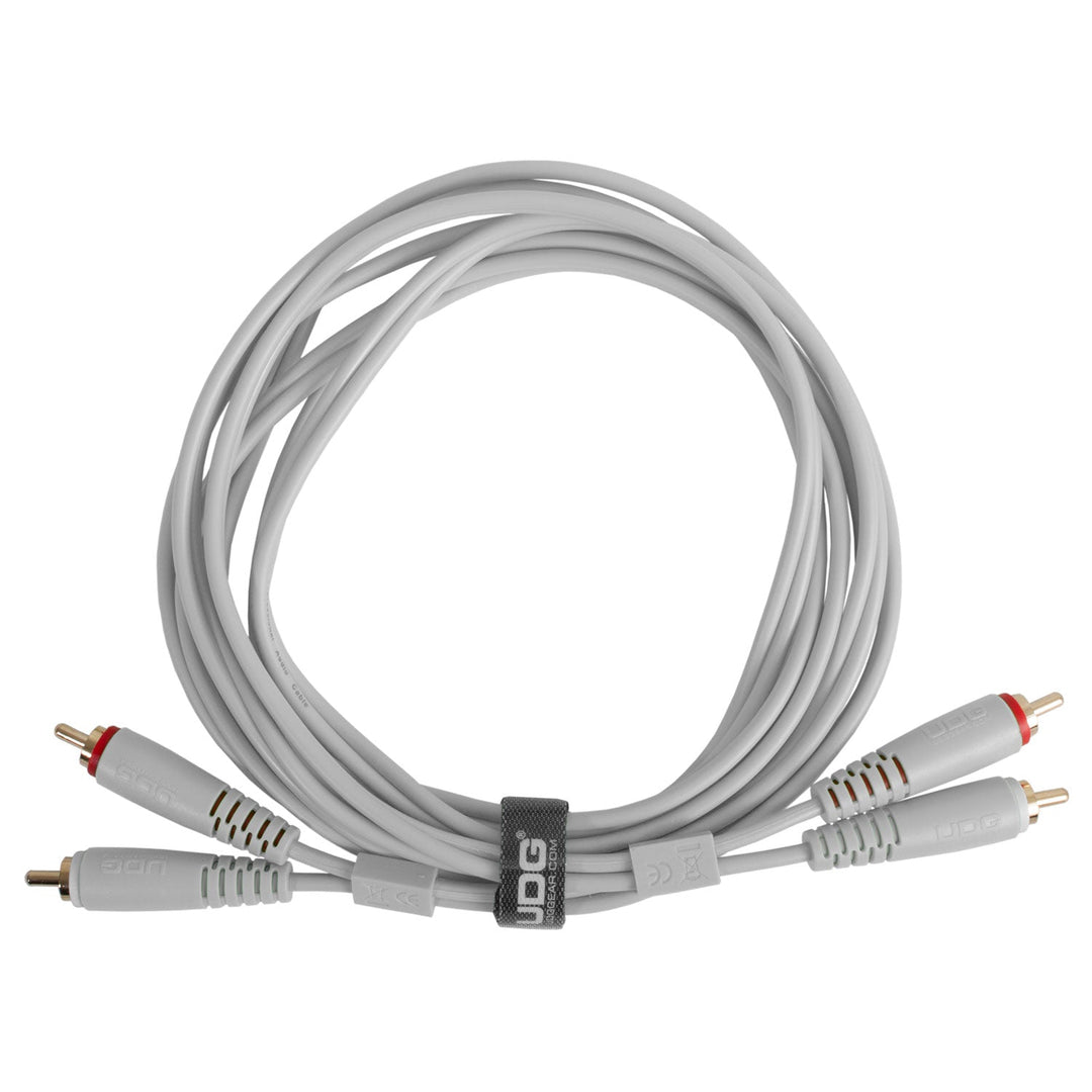UDG Ultimate Audio-kaapeli Set RCA - RCA valkoinen suora 1,5 m
