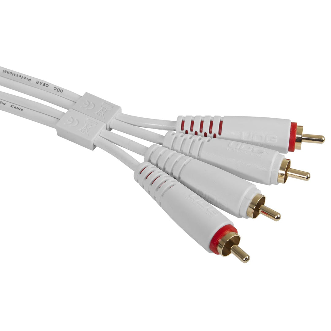 UDG Ultimate Audio-kaapeli Set RCA - RCA valkoinen suora 1,5 m