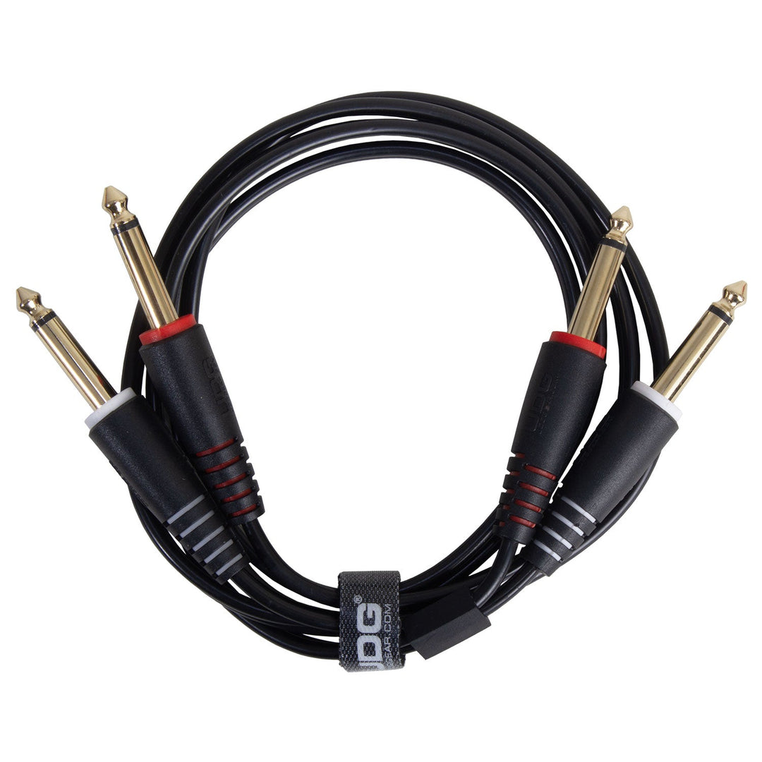 UDG Ultimate Audio Cable set 1/4'' Jack-1/4'' Jack Musta Straight 1,5m