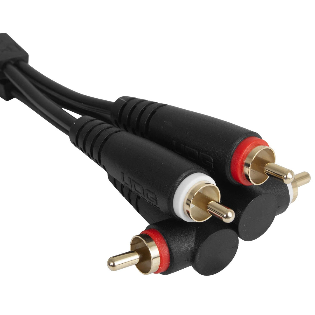 UDG Ultimate Audio-kaapeli Set RCA suora-RCA kulmikas musta 3 m