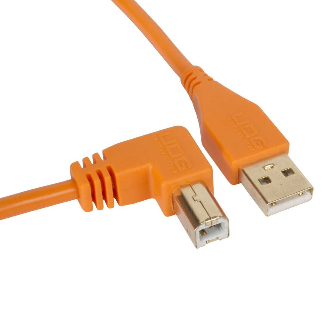UDG Ultimate audio-kaapeli USB 2.0 A-B oranssi kulmikas 3m