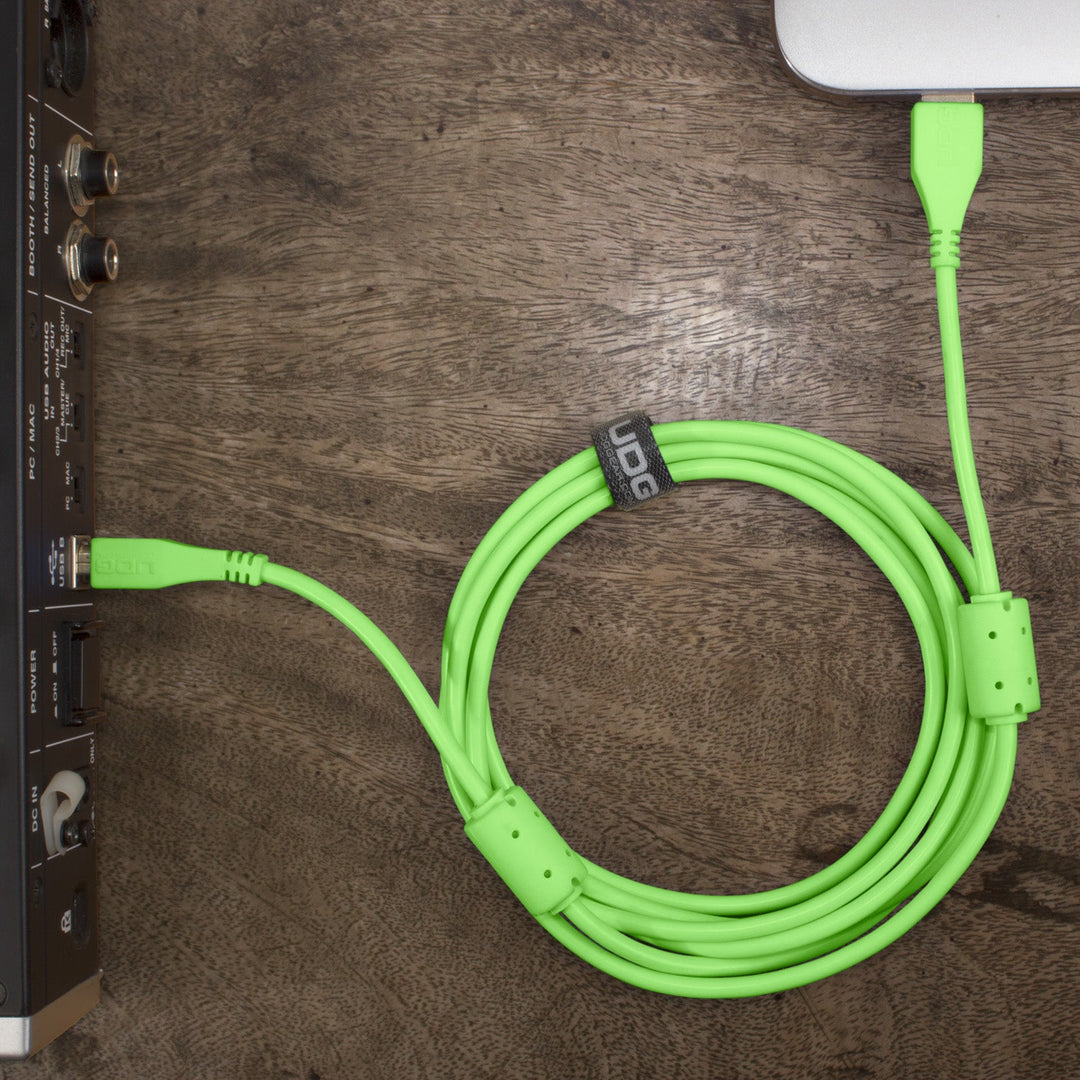 UDG Ultimate audio-kaapeli USB 2.0 A-B vihreä suora 2m