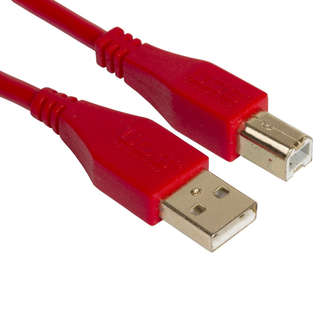 UDG Ultimate audio-kaapeli USB 2.0 A-B punainen suora 2m