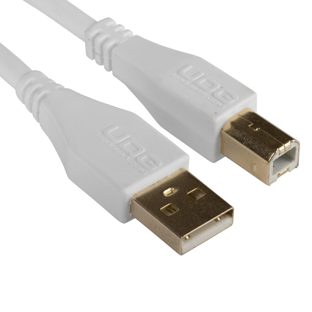 UDG Ultimate Audio-kaapeli USB 2.0 A-B valkoinen suora 3 m