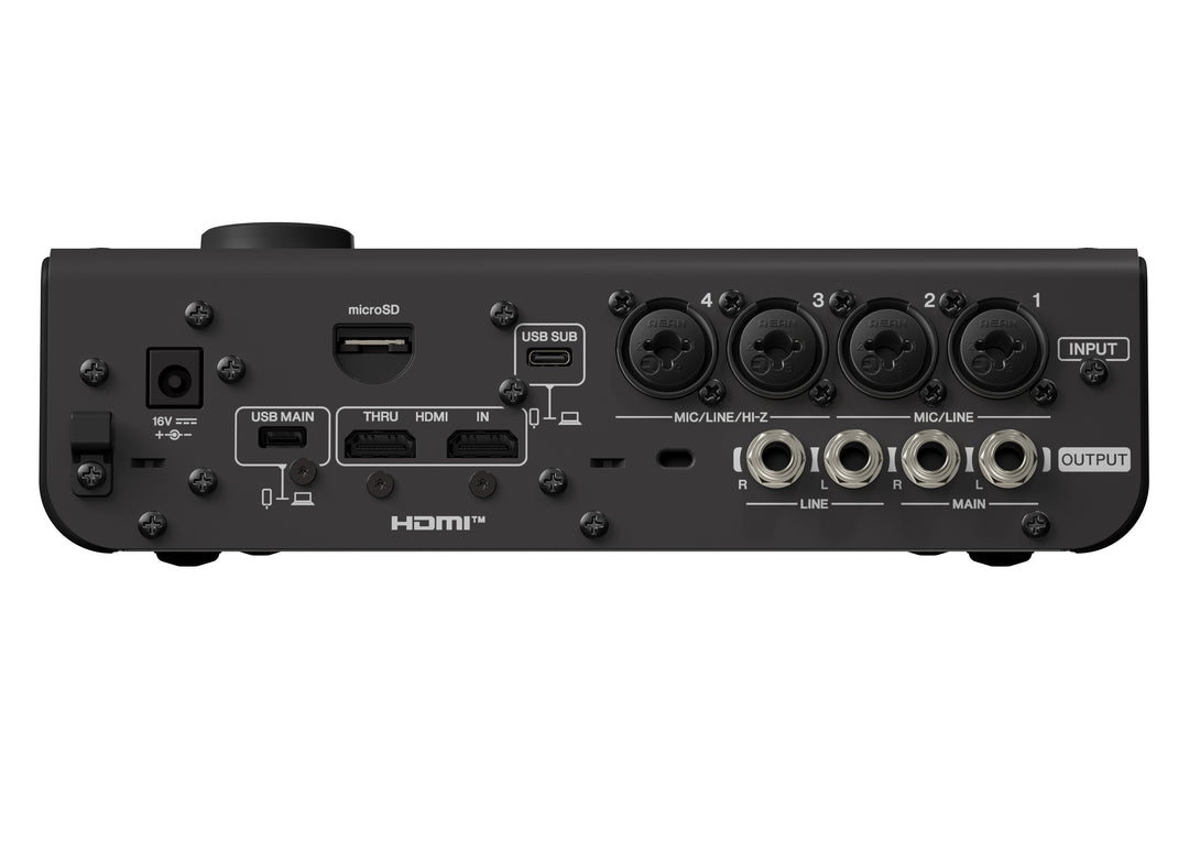 Yamaha URX44V USB-C audio/video -äänikortti (musta) - videoversio
