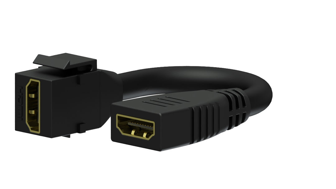 Keystone-adapteri m/kaapeli HDMI a til HDMI a, Sort