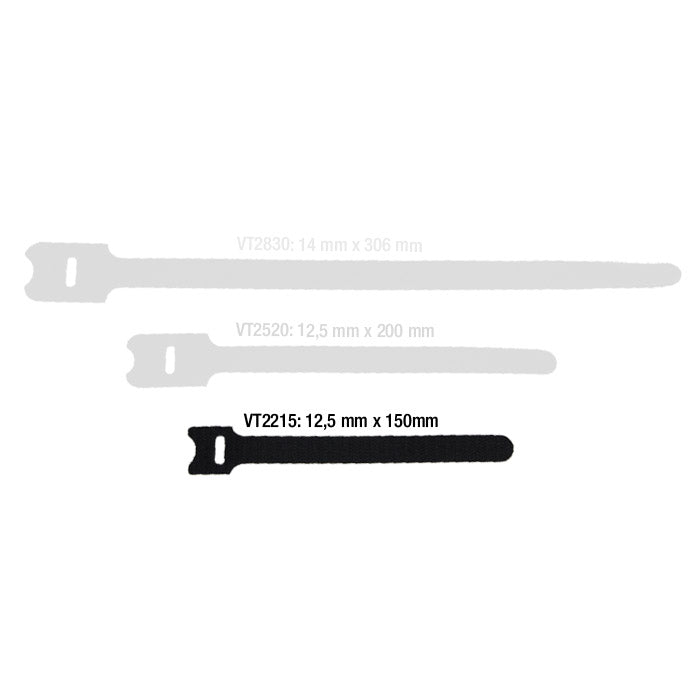 Kabelstrop Velcro Hook & Loop 10 kpl (150mm)