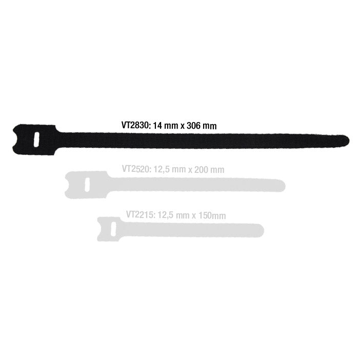Kabelstrop Velcro Hook & Loop 10 kpl (150mm)