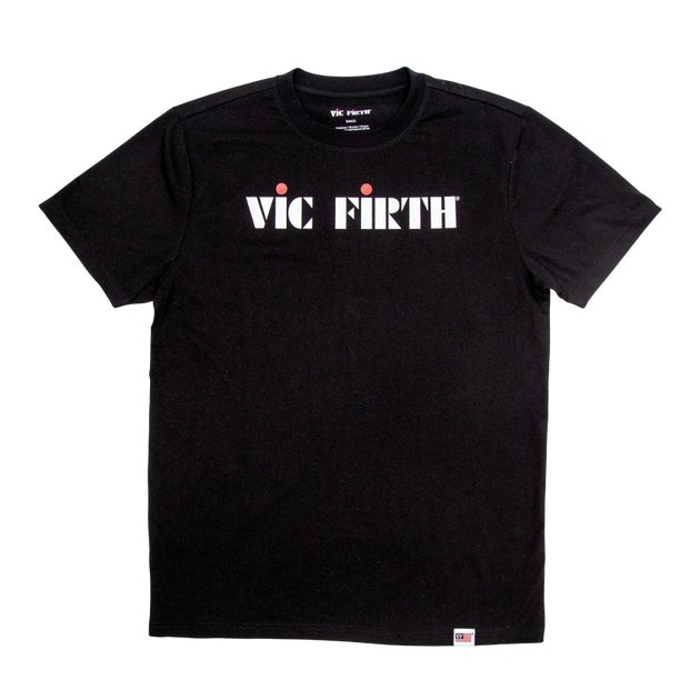 Vic Firth Classic Logo Black T-paita - Large