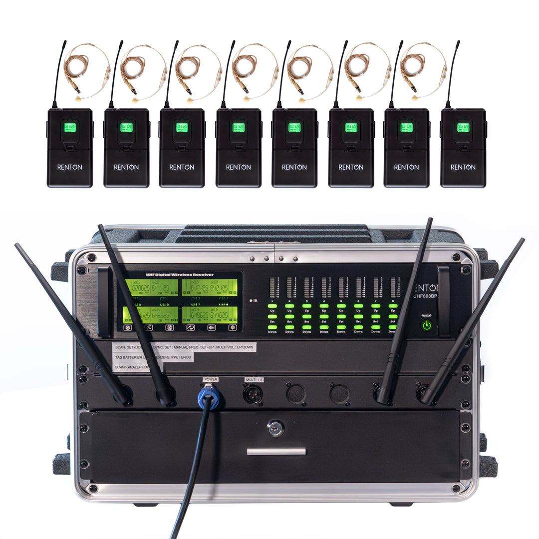 Renton Rack Langaton Järjestelmä (8 Headset)