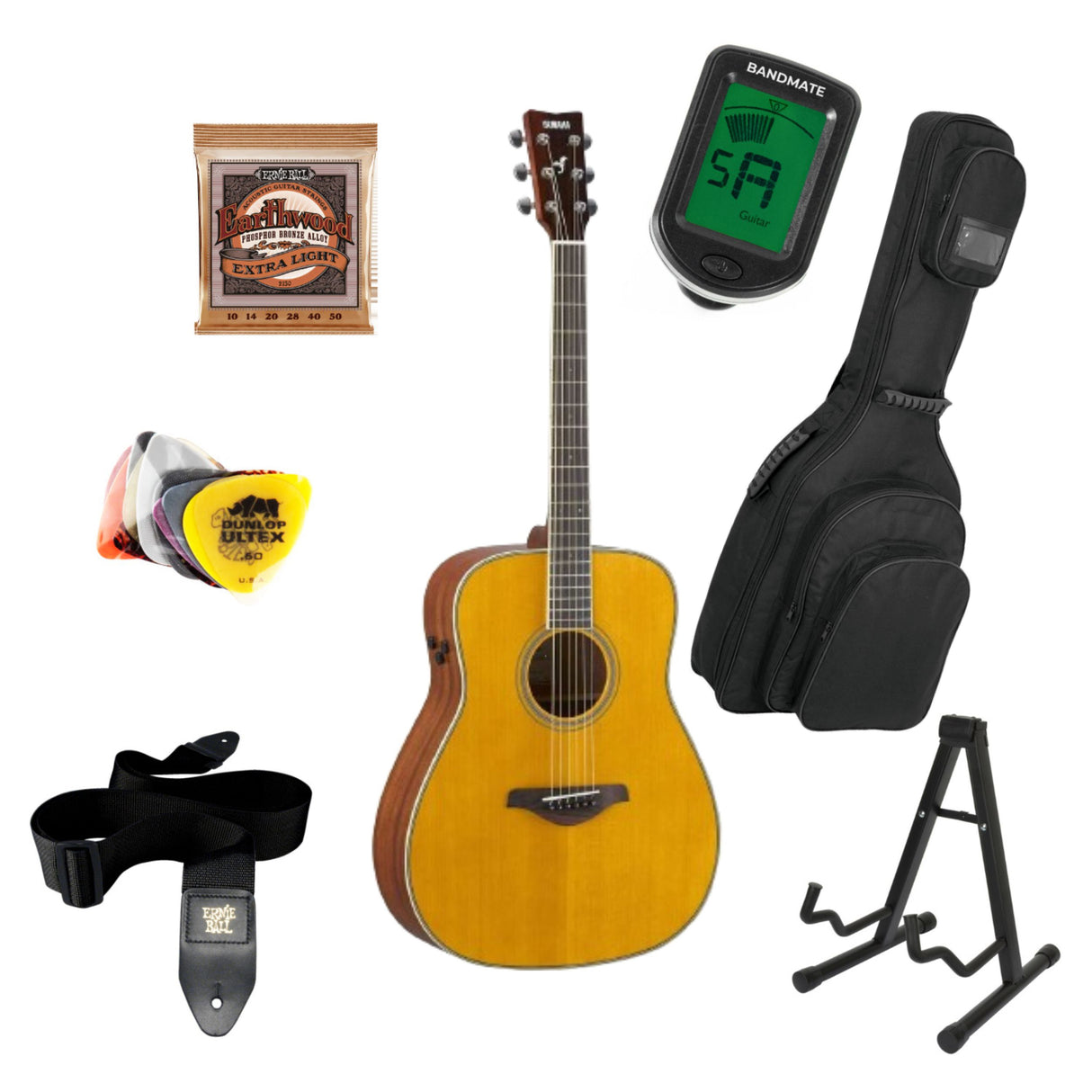 Yamaha FG-TA TransAcoustic Aloituspaketti