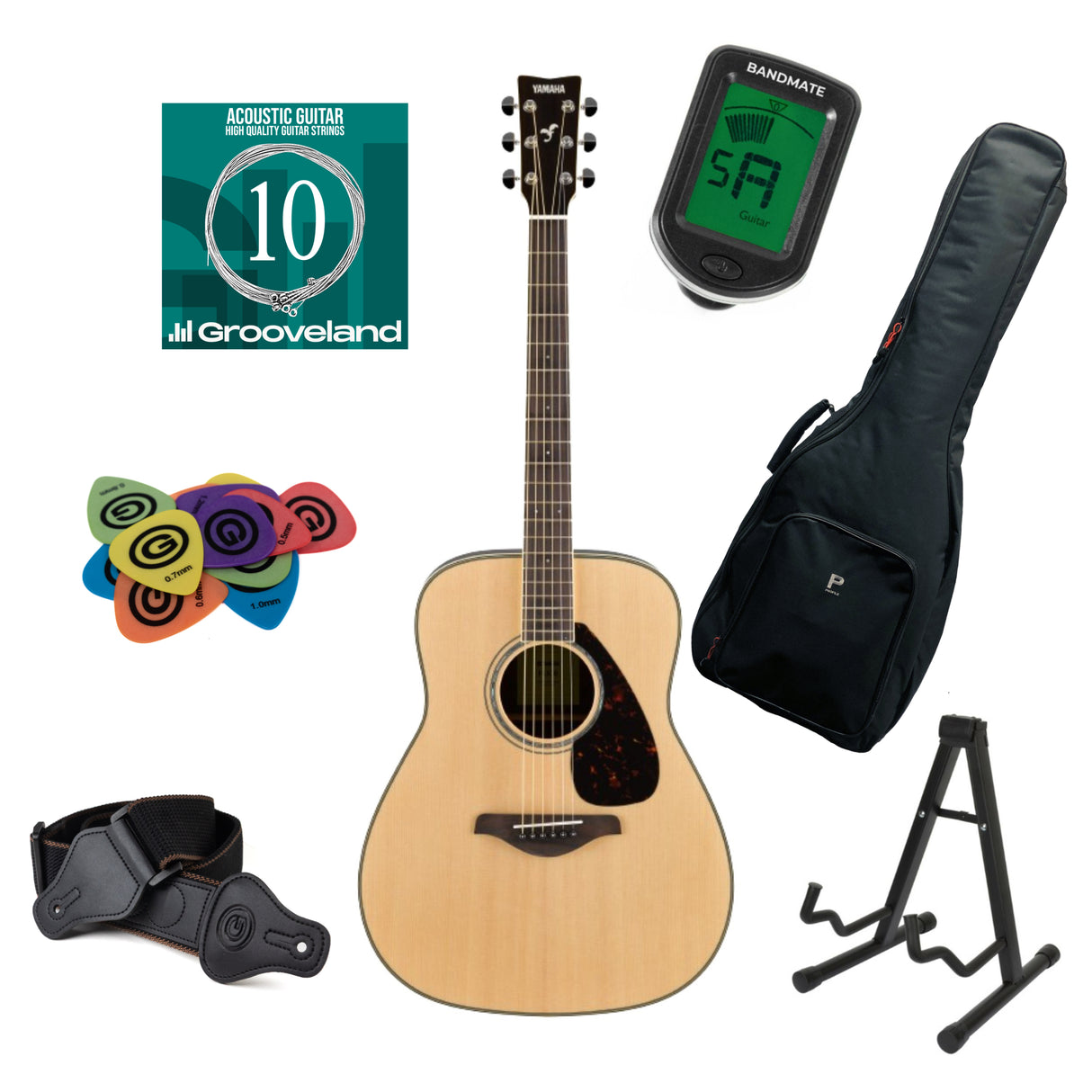 Yamaha FG830 NT Starter Kit (luonnonvalkoinen)