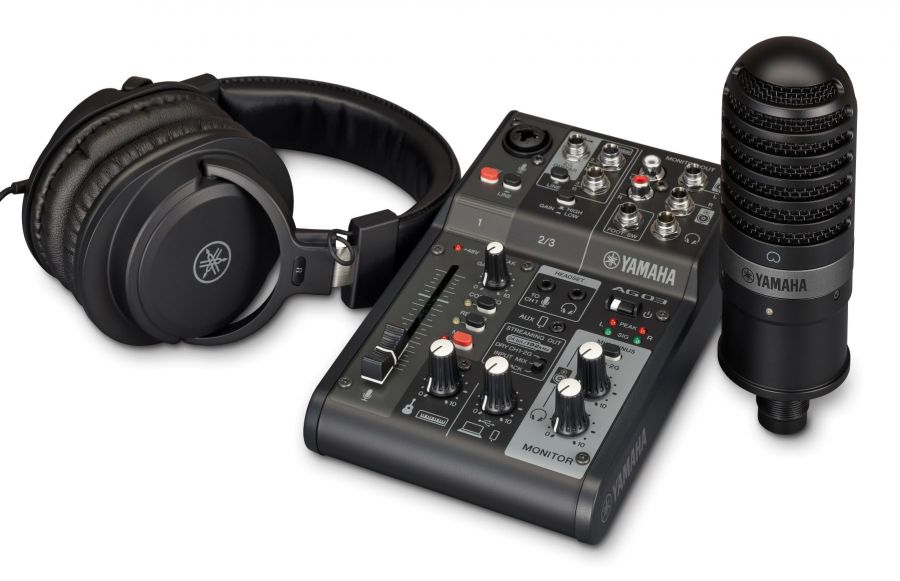 Yamaha AG03 MkII - Live Streaming -paketti (Musta)