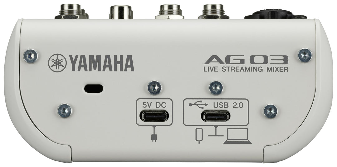 Yamaha AG03 MkII - Live Streaming -paketti (Valkoinen)