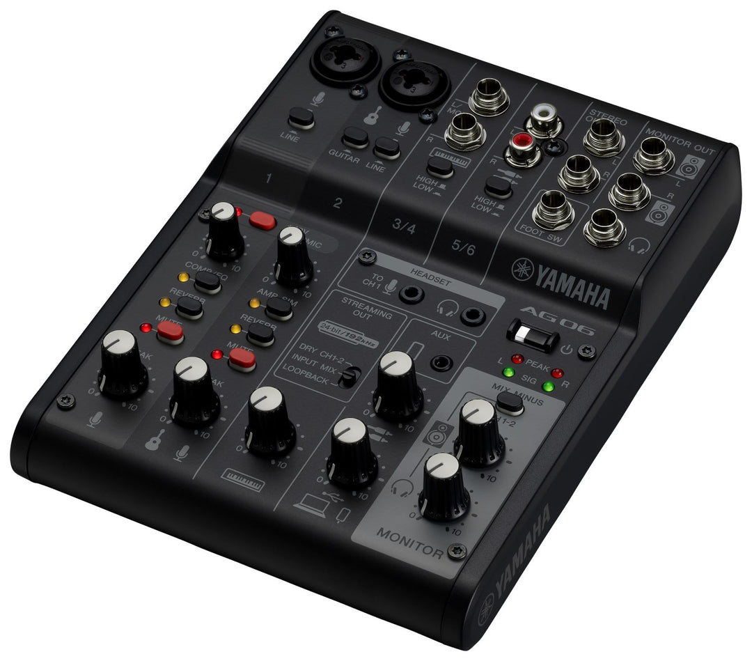 Yamaha AG06 MkII - Live Streaming -mikseri (Musta)