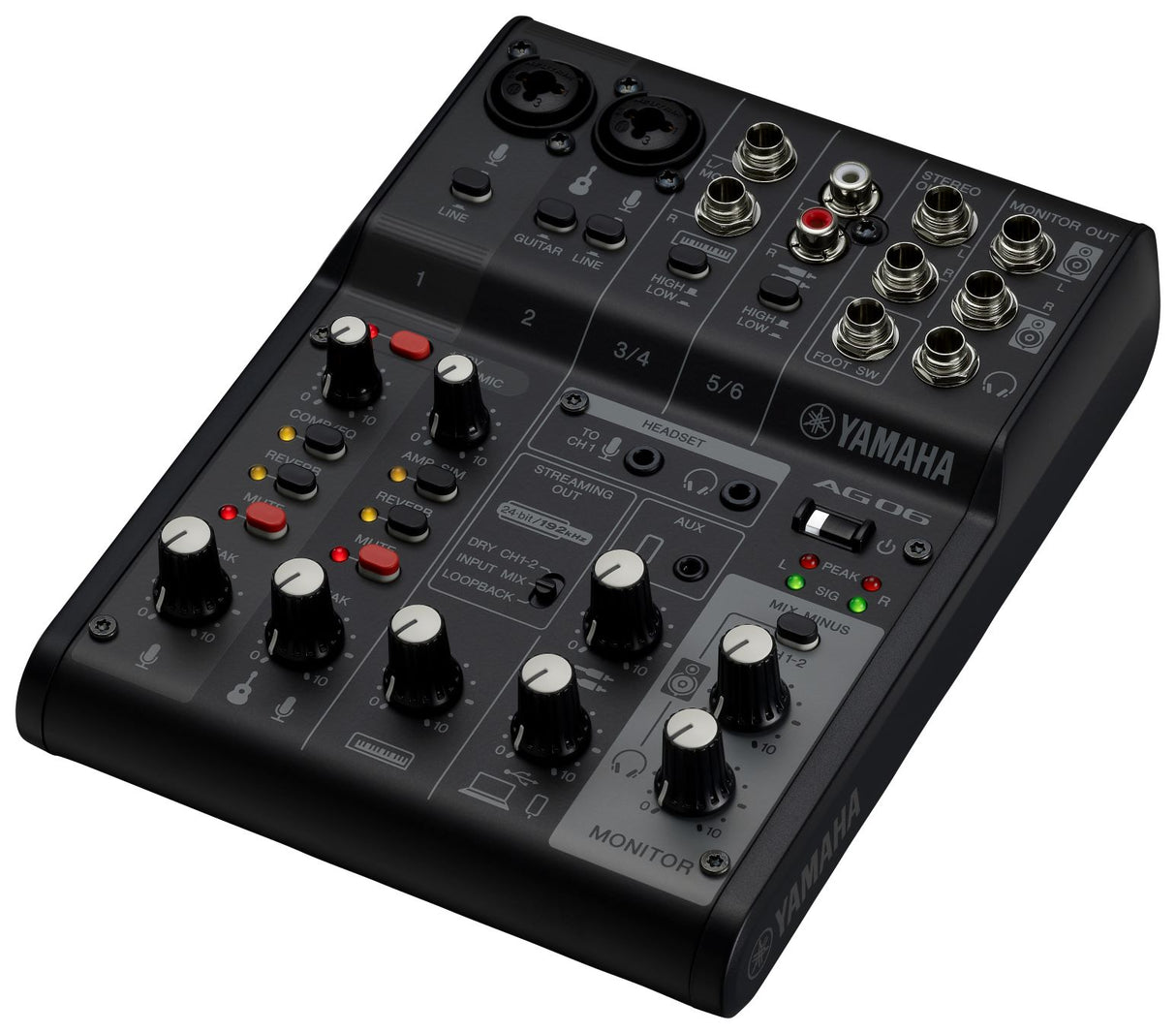 Yamaha AG06 MkII Live Streaming Mixer (musta)