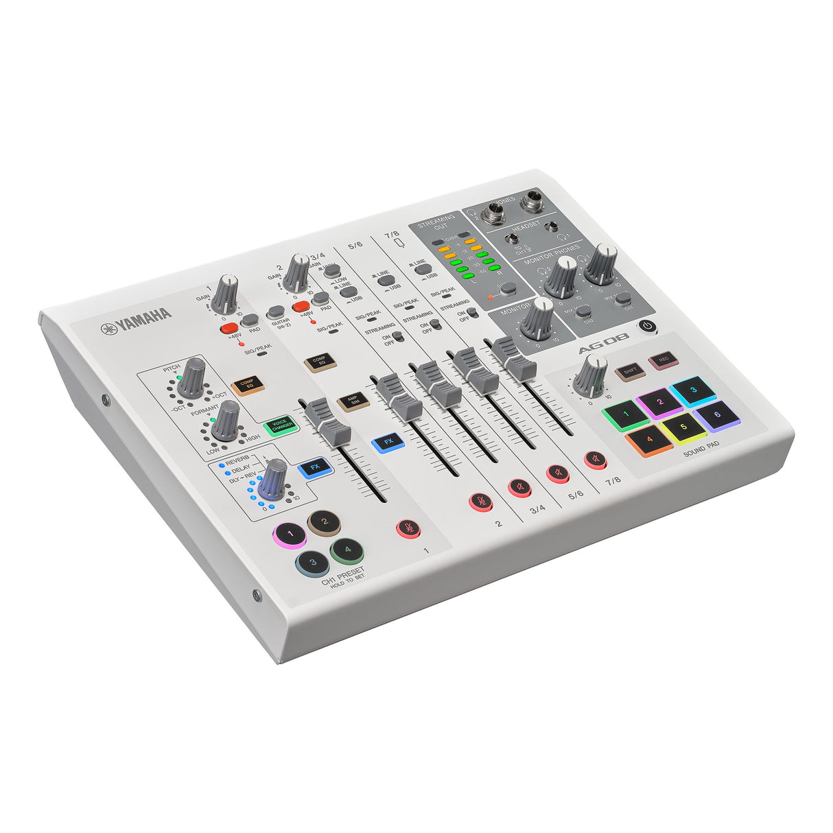 Yamaha AG08 Live Streaming Mixer (valkoinen)