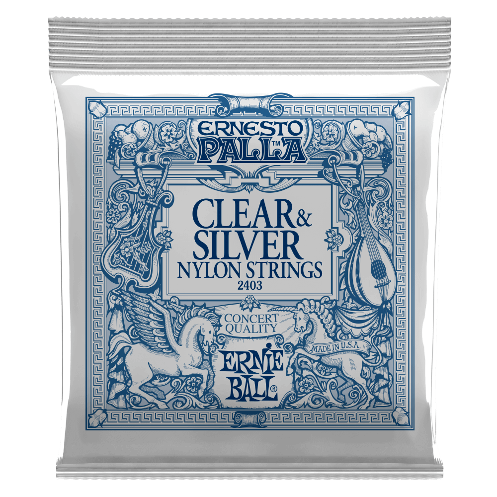 Ernie Ball Ernesto Palla Clear & Silver Kitarajouset (Klassinen)