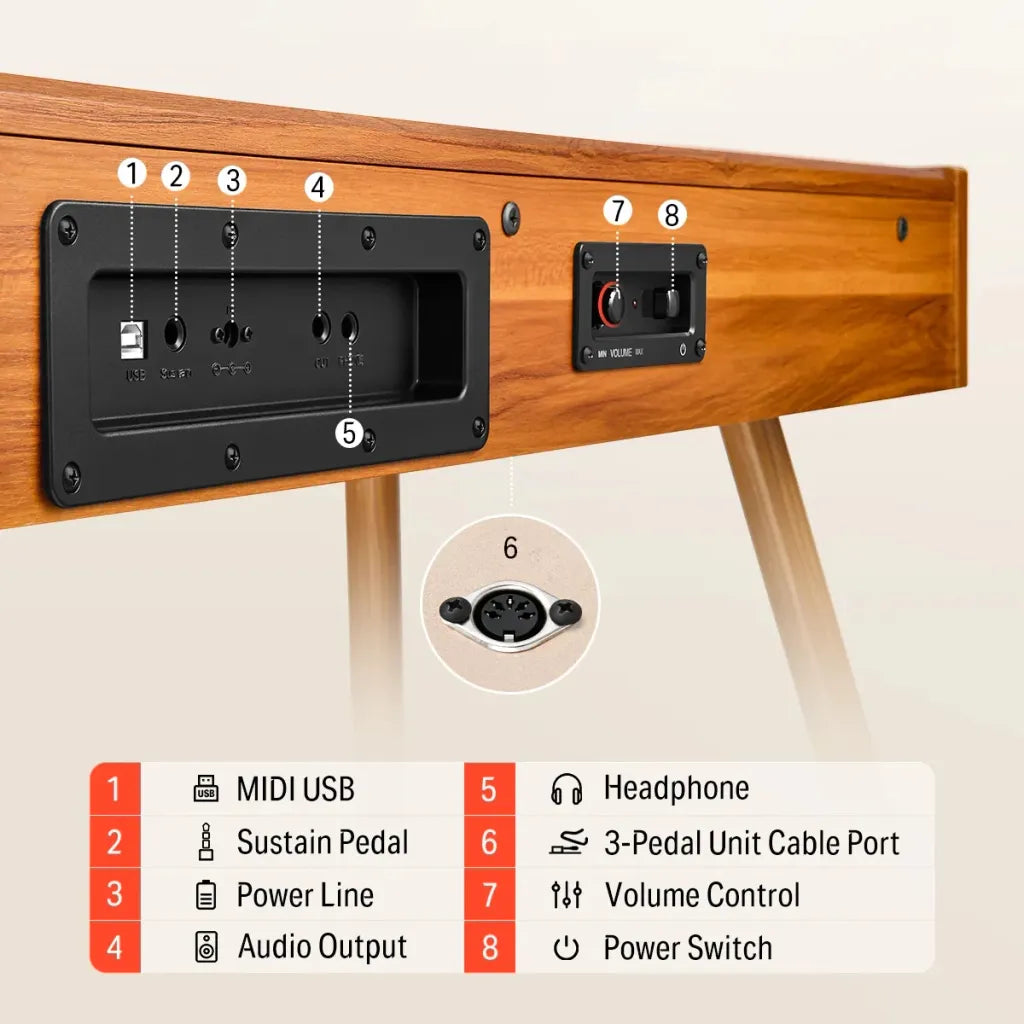 Donner DDP-80 digitaalipiano puu