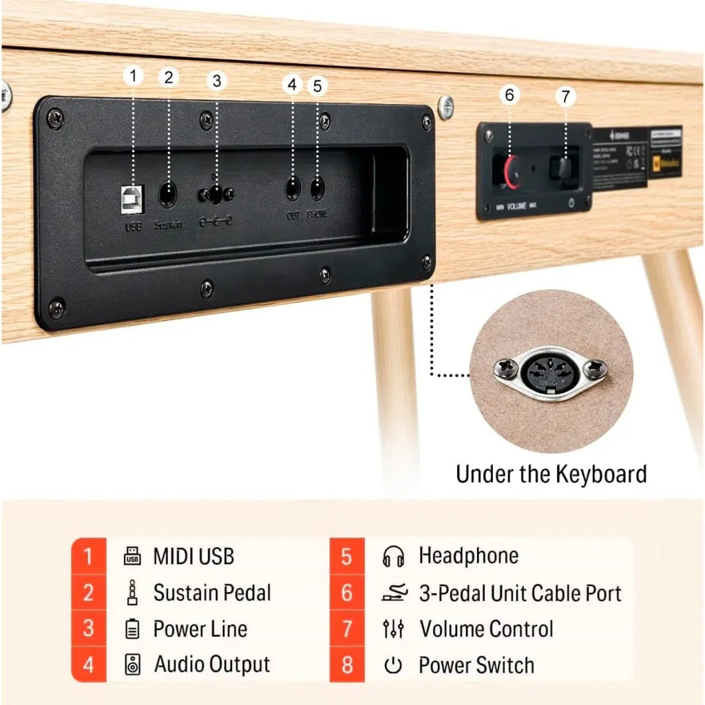 Donner DDP-80 sähköpiano, beige