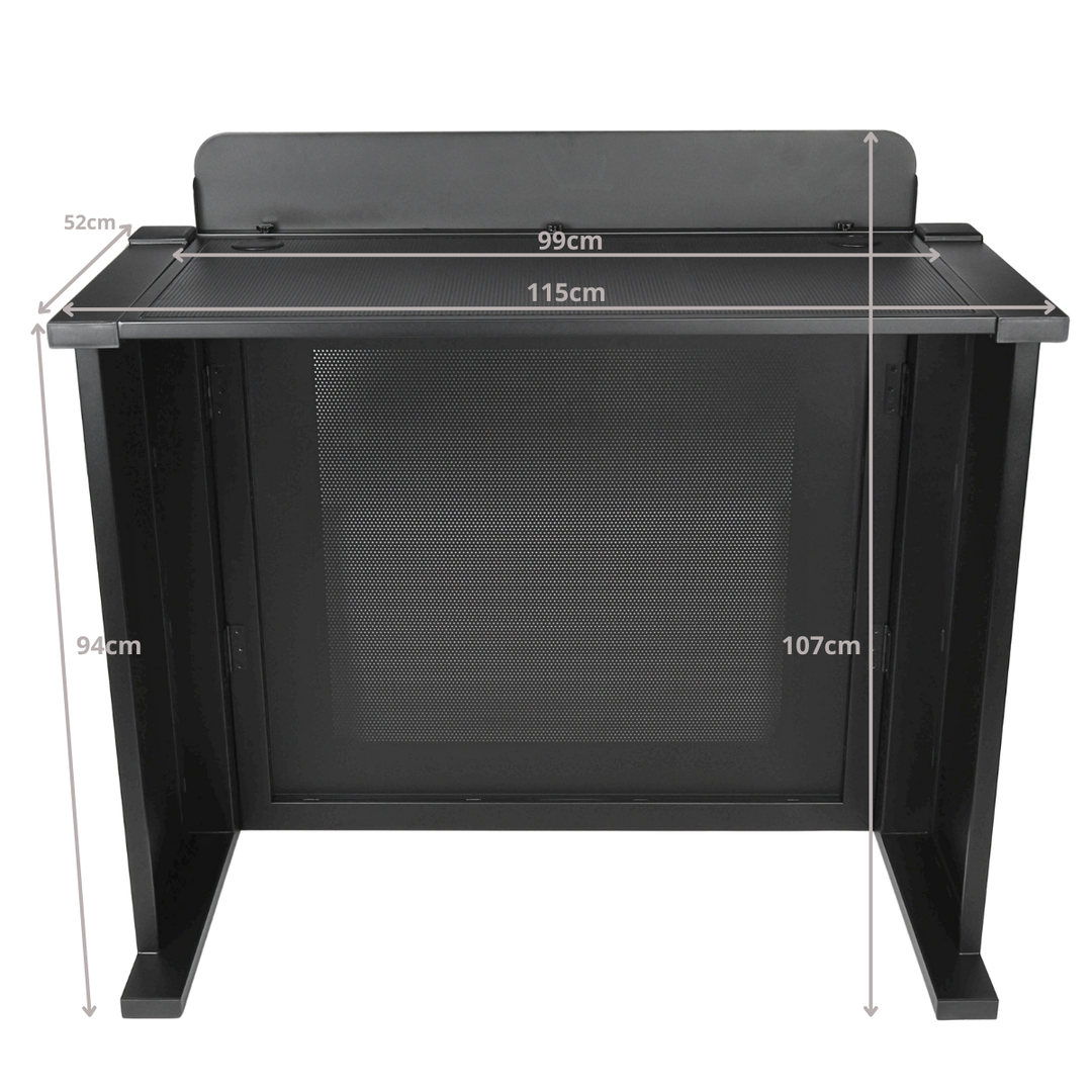 DNA DJ BOOTH MESH BK DJ-stand, musta